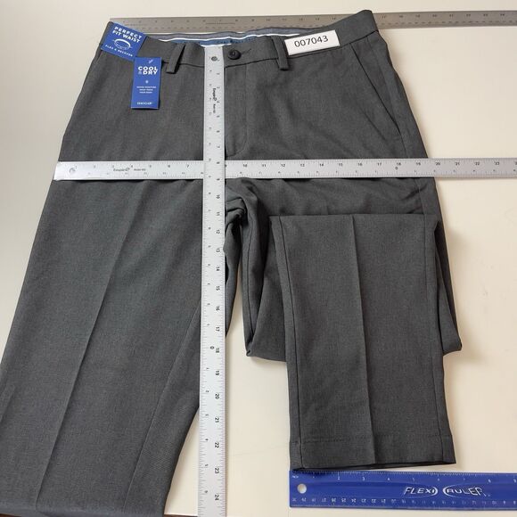 Haggar Pants Men's 32x30 Gray Slim Fit Cool Right Performance Flex Wrinkle Free - Picture 10 of 12